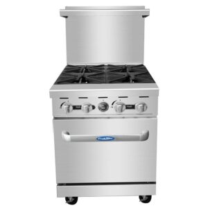 Estufa Industrial Con Horno De 4 Quemadores COOK RITE AGR-4B