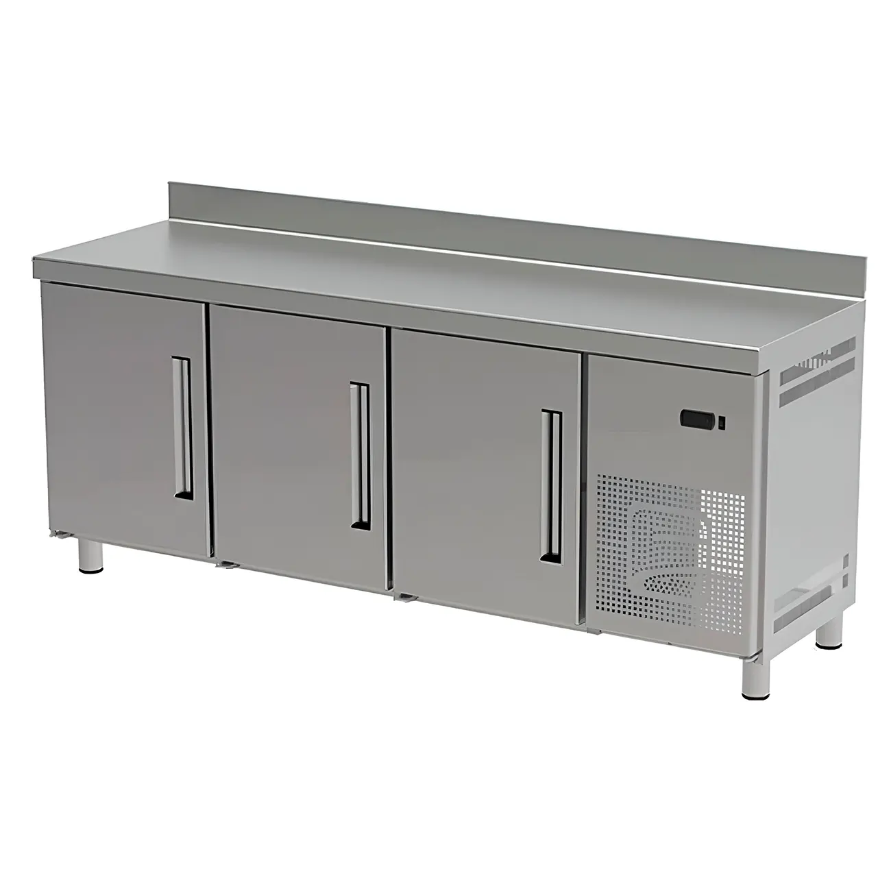 Mesa Refrigerada De Trabajo 60 Cm Profundidad Con Lambrin 10 Cm ASBER ASTR-79 HC