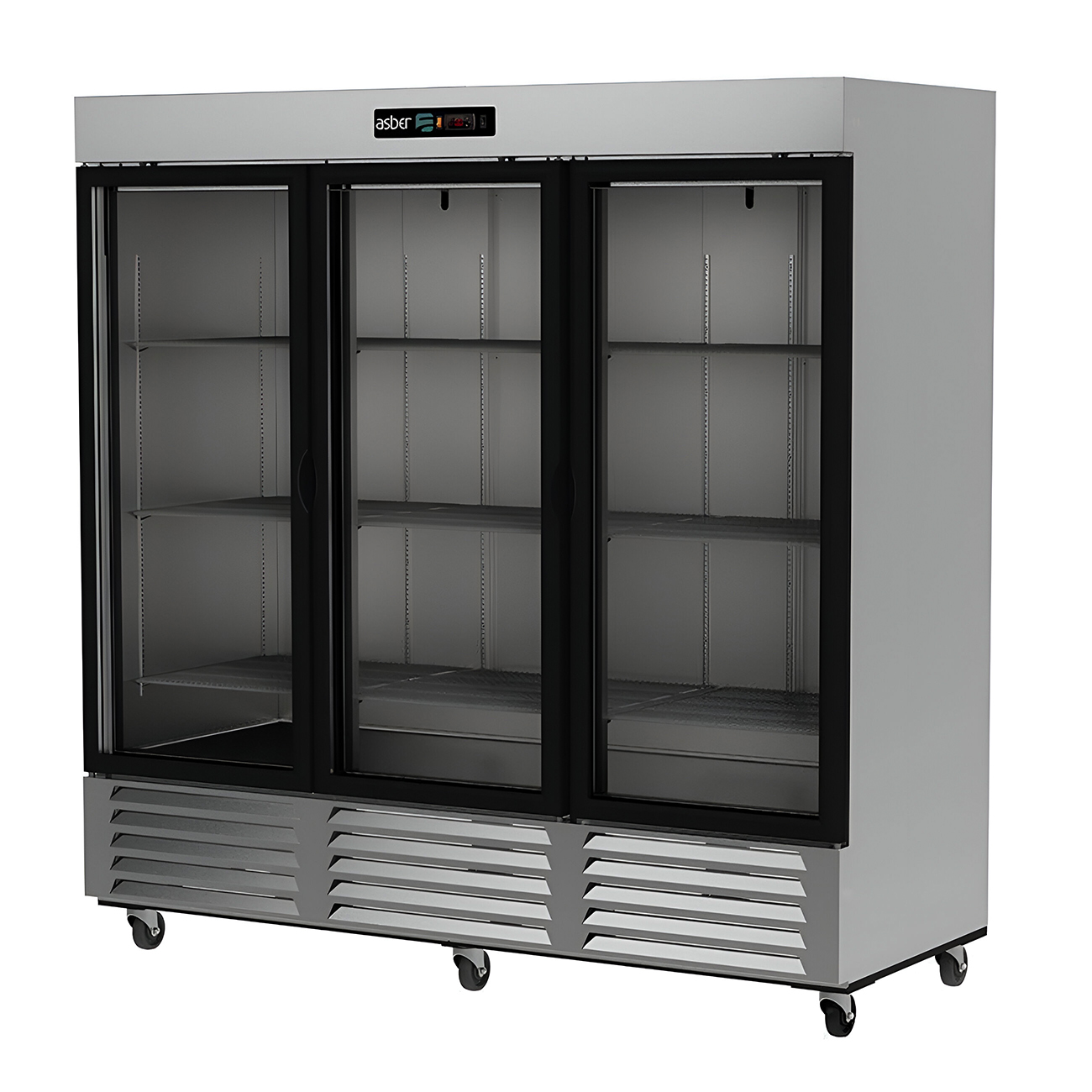 Refrigerador Industrial Vertical 3 Puertas Cristal Asber ARR-72-G-H HC