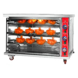 Rosticero de Pollos A Gas 3 Varillas 12 A 15 Pollos MIGSA WE31