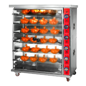 Rosticero de Pollos A Gas 6 Varillas 24 A 30 Pollos MIGSA WE32