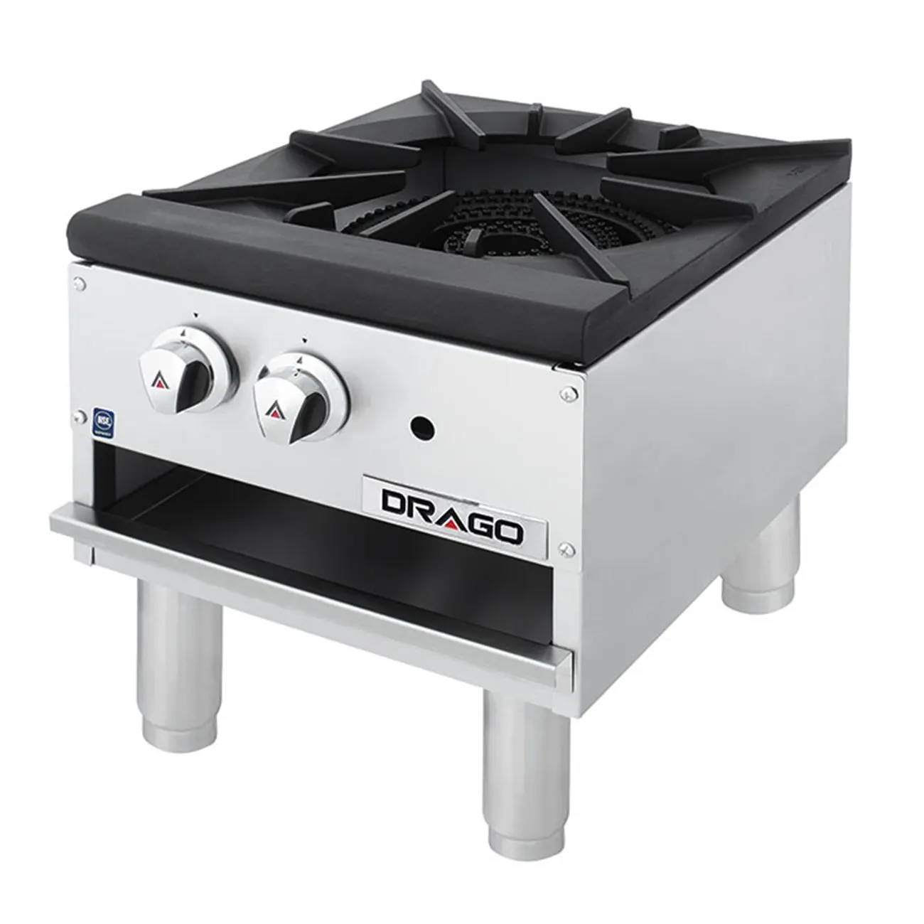 Estufon de 1 sección patas cortas gas propano DRAGO GPFO-01-LH