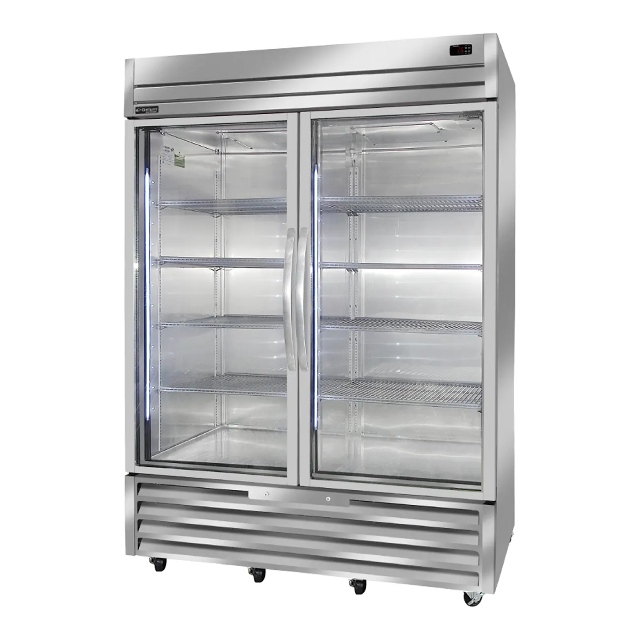 Congelador Industrial Vertical 2 Puertas Cristal 49 Pies GELUM GP-CV-2PV-49