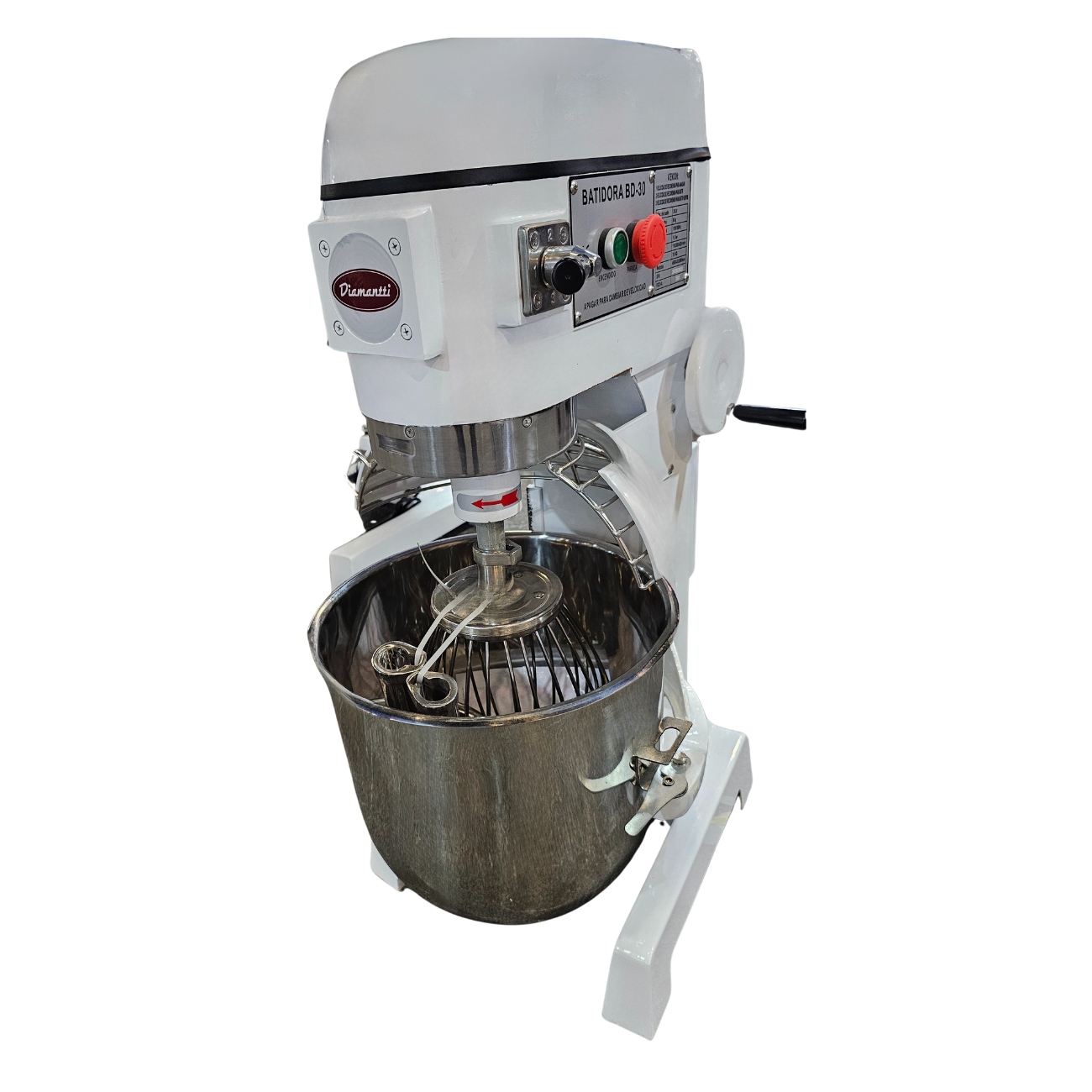 Batidora Industrial 30 Litros 3 Velocidades 1.5 HP Engranes DIAMANTTI BD-30 - Imagen 3