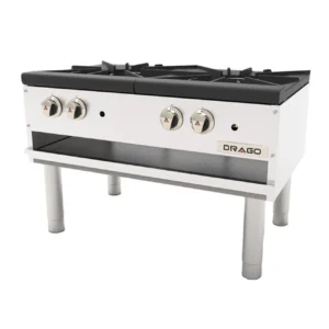 Estufon de 2 secciones horizontal patas largas gas natural drago GNFO-02-HSH