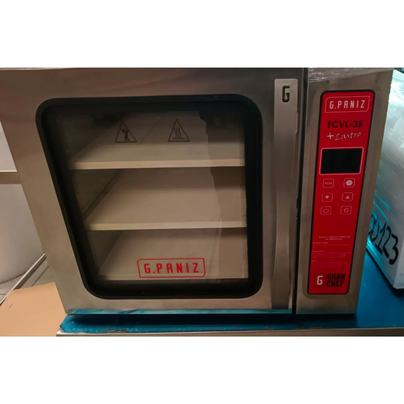 Horno de Convección Con Vapor Piedra Refractaria 3 Charolas Electrico Pizzas GPANIZ FCVL35 - Imagen 5