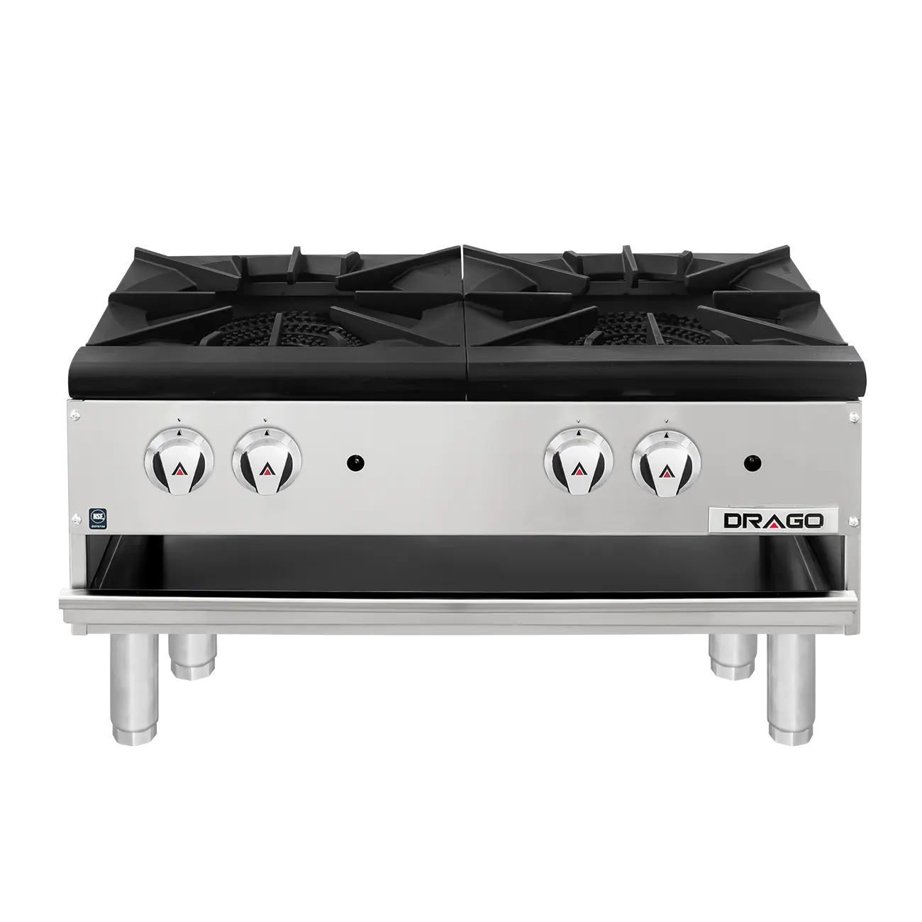 Estufon de 2 secciones horizontal patas cortas propano DRAGO GPFO-02-HLH - Imagen 2