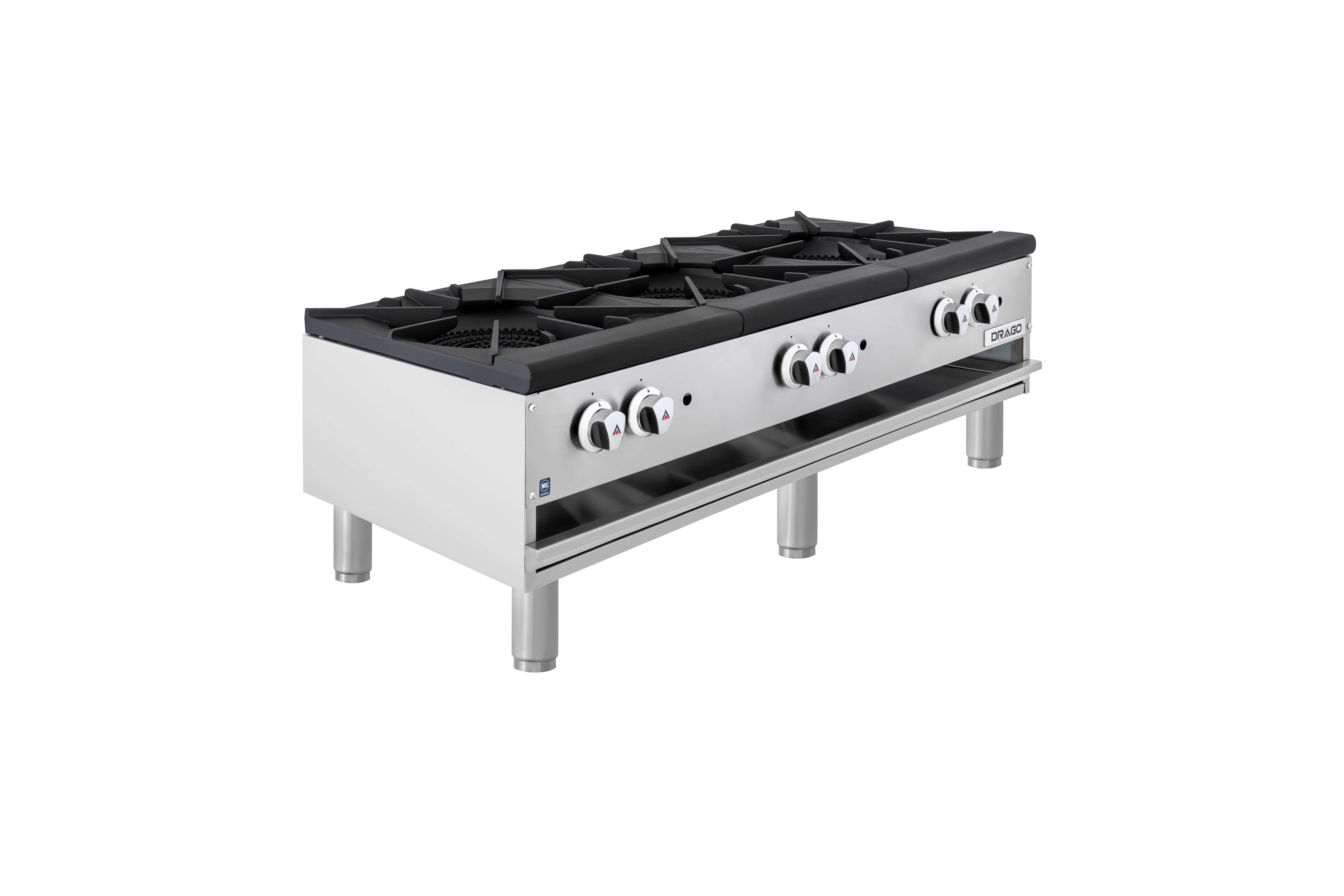 Estufon de 3 secciones horizontal patas cortas propano DRAGO GPFO-03-HLH - Imagen 5