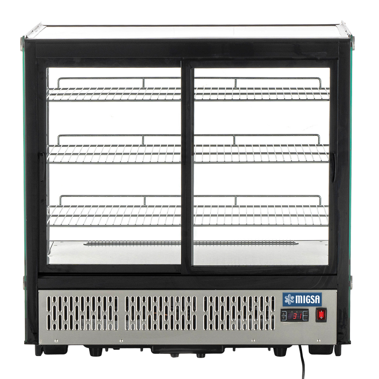 Vitrina refrigerada cristal recto con 4 niveles de exhibición 88 cm Migsa CW-195 - Imagen 5