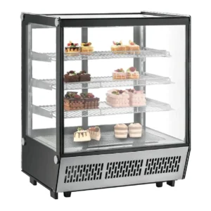 Vitrina refrigerada cristal recto con 4 niveles de exhibiciÃ³n 70 cm Migsa CW-145