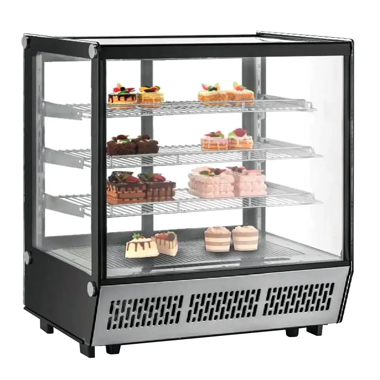 Vitrina refrigerada cristal recto con 4 niveles de exhibición 88 cm Migsa CW-195