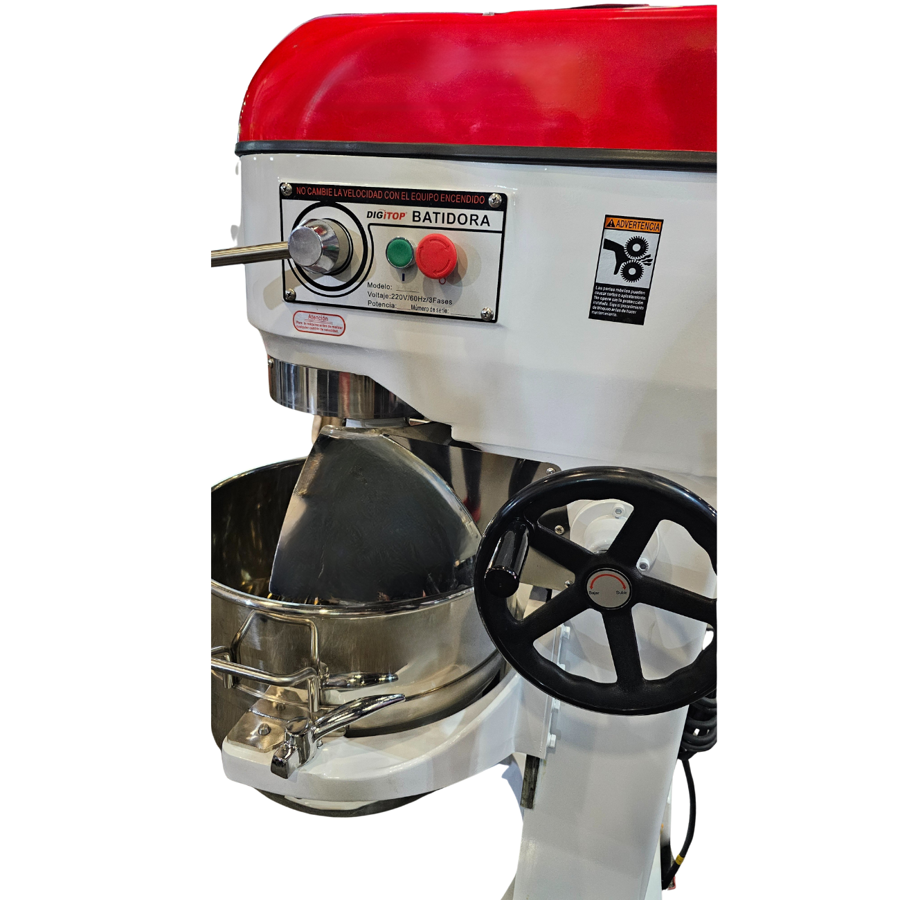 Batidora Uso Pesado 40 Litros 1.7 Hp 6Kg DIGITOP Dp-Ba-Hd-40 - Imagen 5