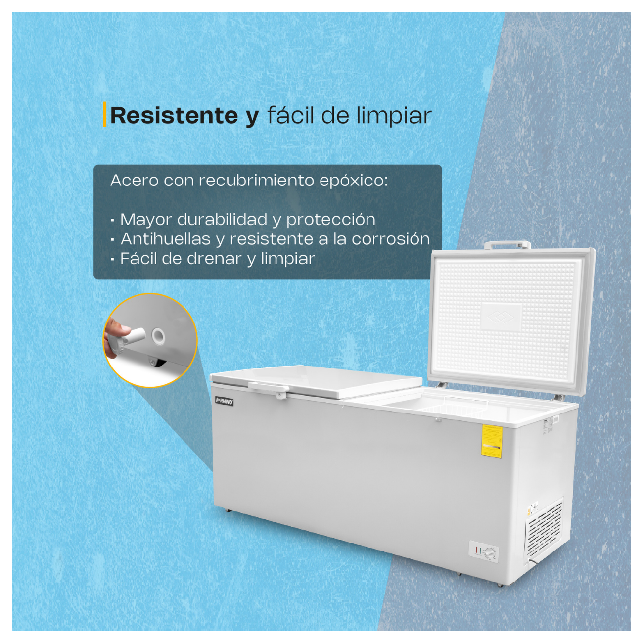 Congelador Conservador Horizontal 24 Pies RHINO CONGECO-24X - Imagen 7