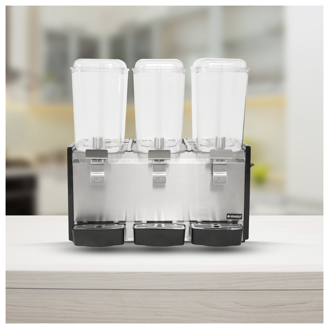 Dispensador De Bebidas 3 Tanques De 18 Litros c/u 680W RHINO DISBEF-3T - Imagen 4