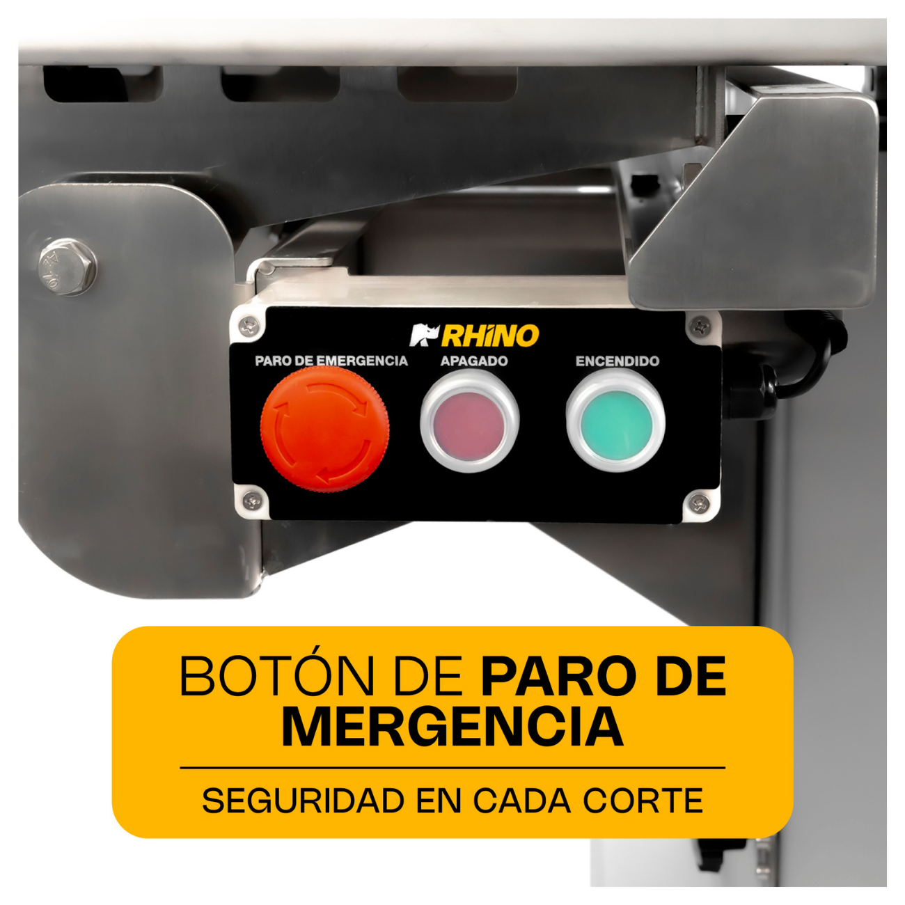 Sierra De Carne Y Hueso A Piso Carro Acero Inoxidable 2 HP RHINO SICA-295R - Imagen 3