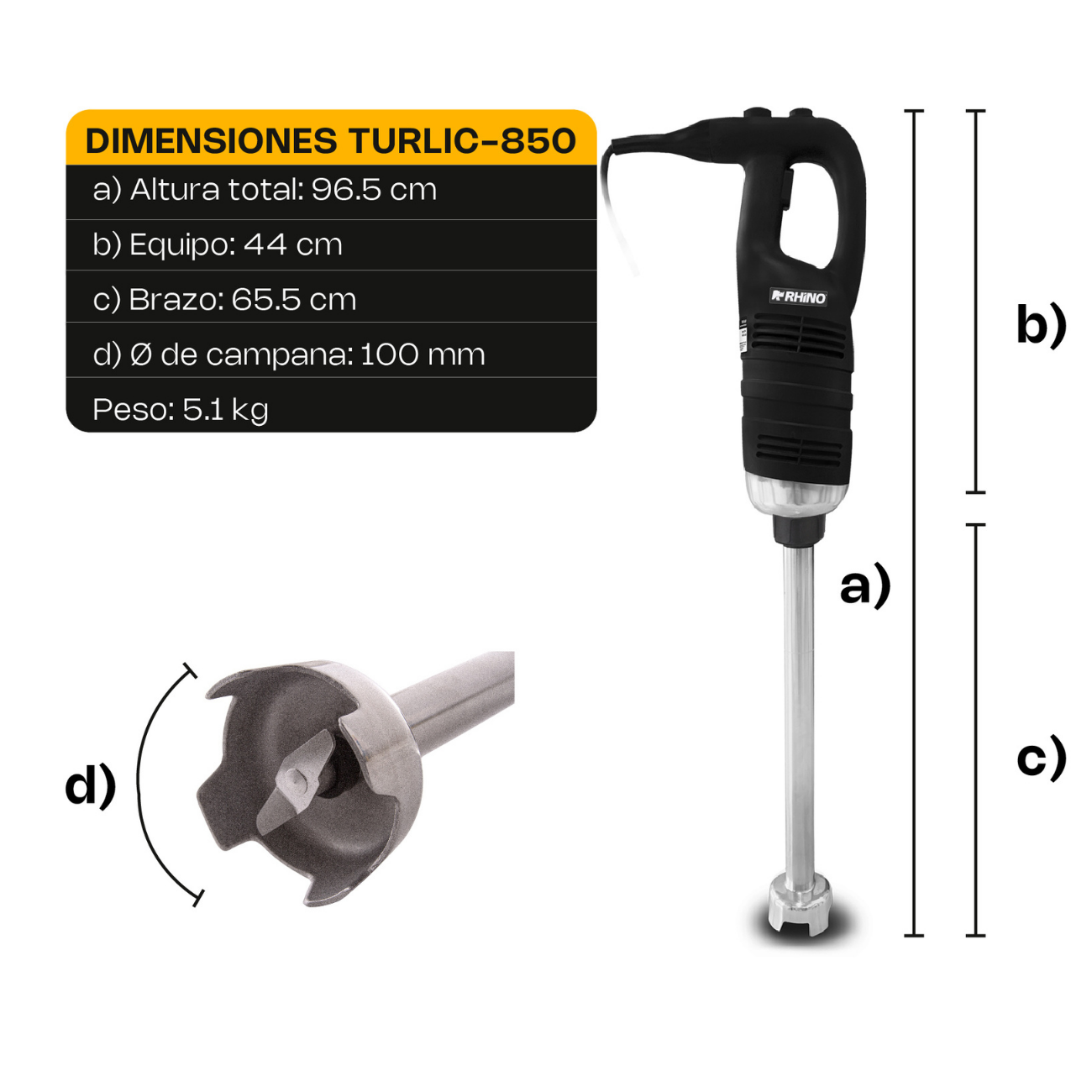 Turbolicuador 240 Litros RHINO TURLIC-850 - Imagen 5